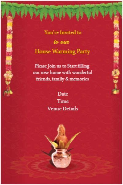inspiring griha pravesh invitation card images house warming