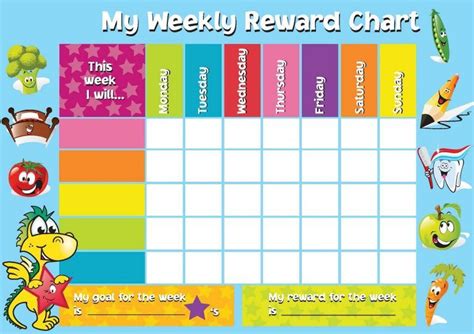 Rewarding Charts For Kids Reward Chart Kids Reward Chart Template