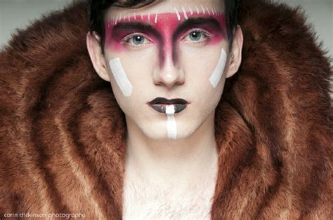 Native American Navajo Inspired Male Makeup Headshot Fashion Editorial Makeup Neutral Makeup