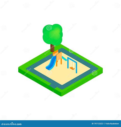 Childrens Playground Isometric 3d Icon Stock Vector Illustration Of
