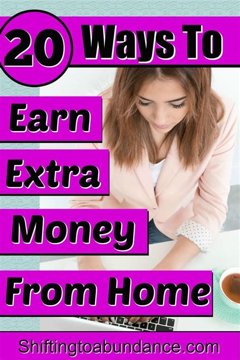 20 Ways To Earn Extra Money From Home Extra Money Earn Extra Money Earn More Money