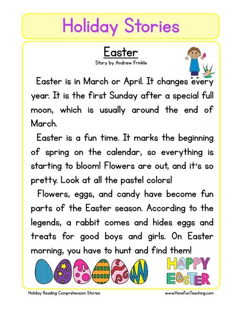 Easter Worksheets Have Fun Teaching