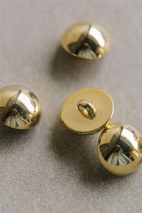 Gold Shank Button 20mm Anthillfabrics