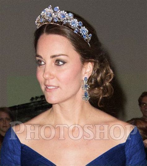 Kate Middleton Duchess Of Cambridge With Barberini Sapphire Tiara Uploaded By
