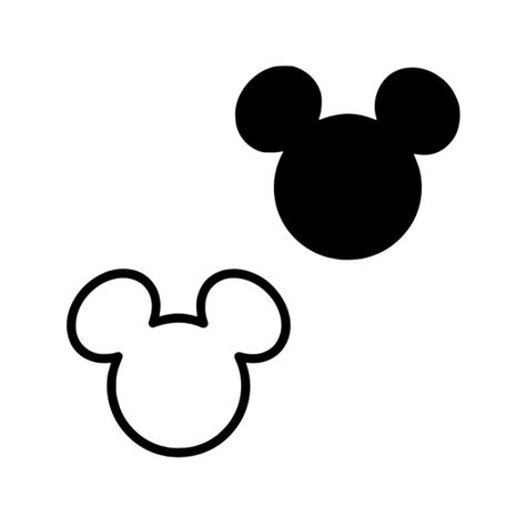 Mickey Mouse Head Silhouette Printable