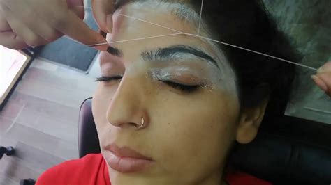 Eyebrow Plucking Forehead Threading Perfect Shape Youtube