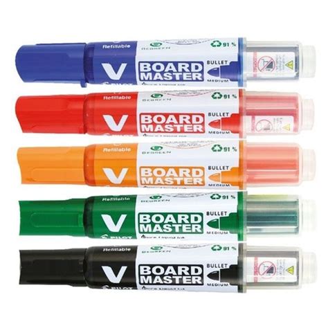 Pilot Whiteboard Marker V Board Master Refillable Bullet Tip Assorted