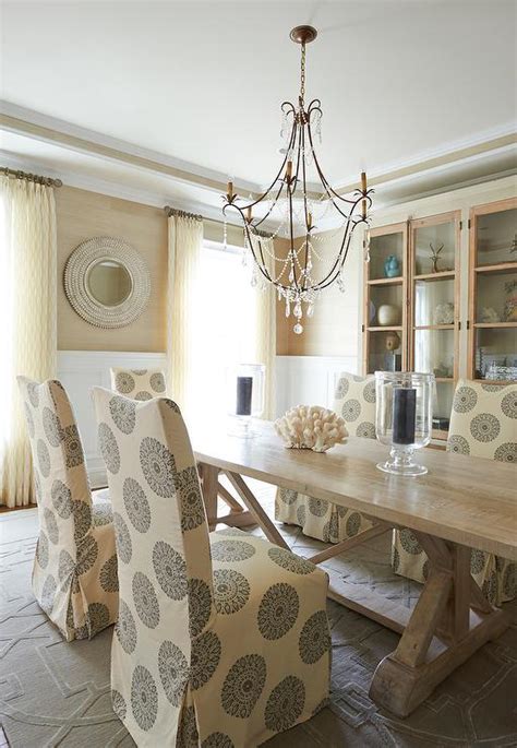 We believe that gold dining room exactly should look like in the picture. Cream and Gold Dining Room - Cottage - Dining Room
