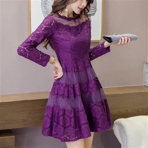 2018 Sexy Ladies Dress New Spring Party Dress Long Sleeve Mesh