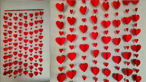 Diy Wall Hanging Ideas Paper Heart Wall Decorations Diy Craft