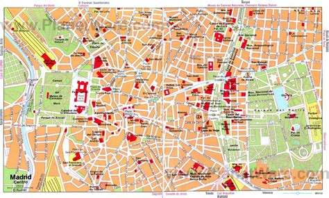 Madrid Centro De La Ciudad De Mapa Madrid Espa A Centro De La Ciudad De Mapa Espa A