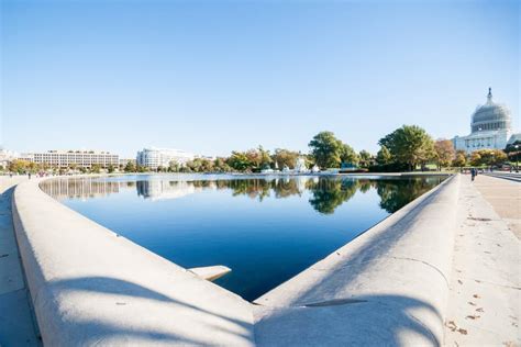 The Capitol And Reflecting Pool In Washington Dc Stock Image Image