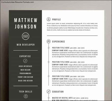 Each resume section is easy to locate, with a border all around and a subtitle that has adjacent, diagonal striping. Cool Resume Templates | Free Samples , Examples & Format ...