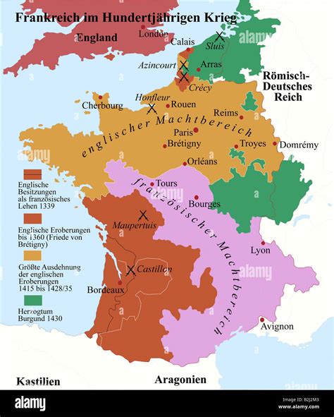 100 Years War Map Of France