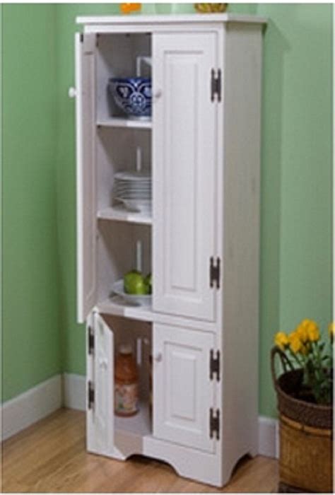 Extra Tall Kitchen Cabinet Weathered White Has One Fixed And Two