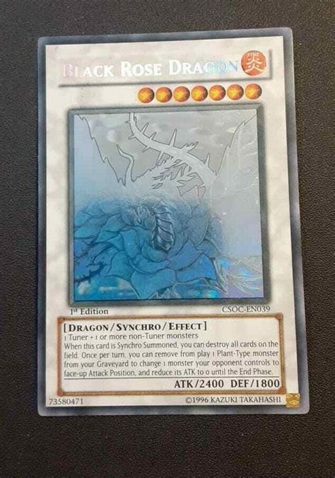 Yugioh Black Rose Dragon Csoc En039 Ghost Rare 1st Edition Ebay In 2022 Black Rose Dragon