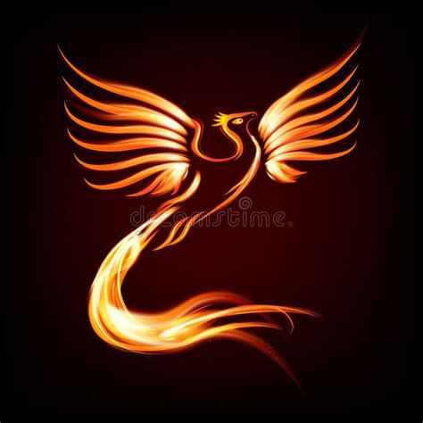 Illustration About Phoenix Bird Fire Silhouette Vector Illustration Illustration Of