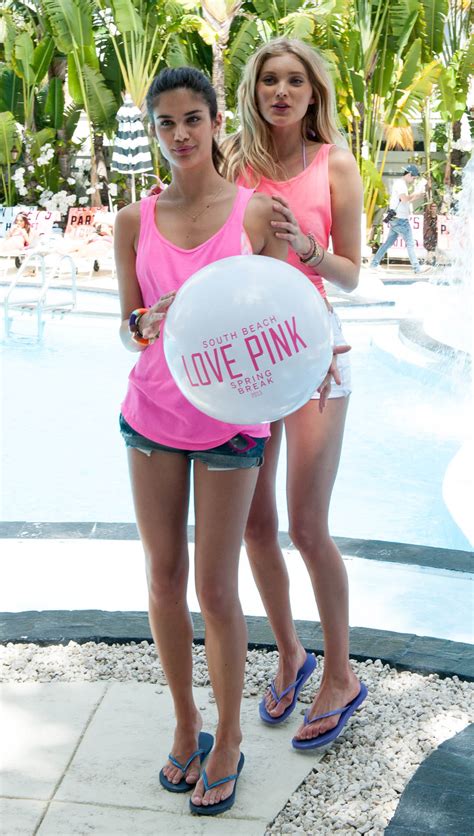 Elsa Hosk And Sara Sampaio Victorias Secret Pink Party Gotceleb