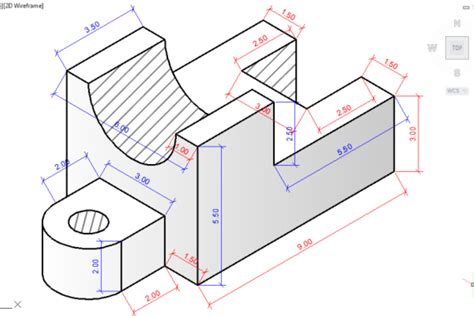 Desenhando uma peça mecânica D no AutoCAD autocad