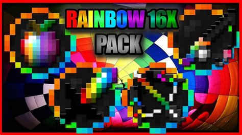 Minecraft Pvp Texture Pack L Rainbowchroma 16x16 Revamp 1718 Youtube