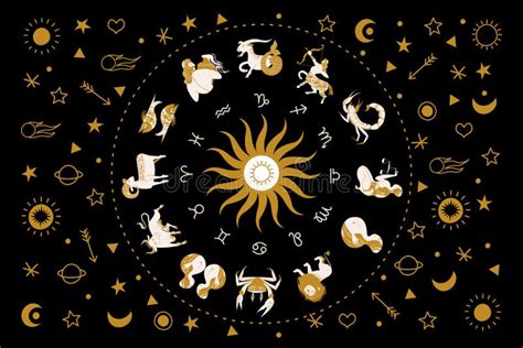 Horoscope And Astrology Horoscope Wheel With The Twelve Signs Of The