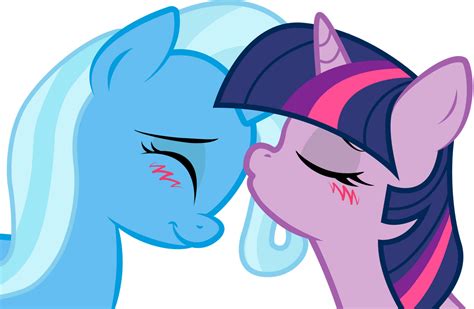 Trixie And Twilight Sweet Kiss By Kennyklent On Deviantart