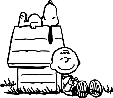 Snoopy Charlie Brown Peanuts Coloring Pages