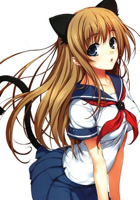 Catgirl Anime Characters Anime Anime Girls Cat Girl School Uniform