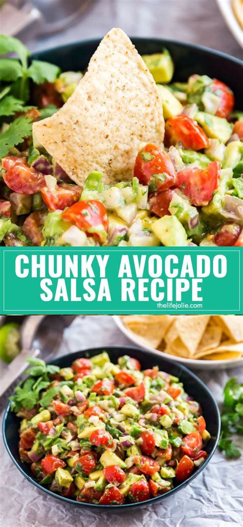This Chunky Avocado Salsa Recipe Is Made With A Few Super Simple Fresh
