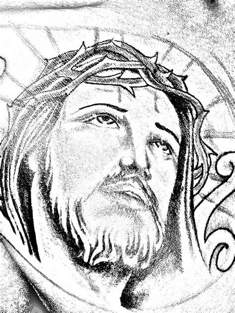 Outline Jesus Tattoo Male Sketch Outline