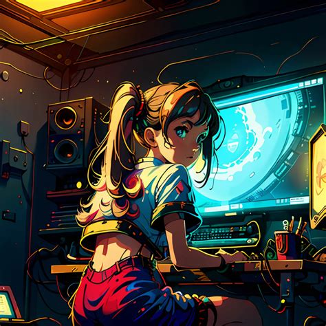 1080x1080 Anime Girl Hacker Hd Cute Digital Art 1080x1080 Resolution