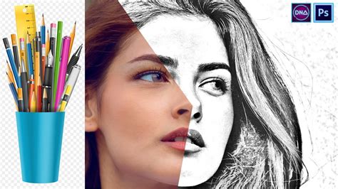 Photoshop Tutorial How To Create Realistic Pencil Sketch Effect With