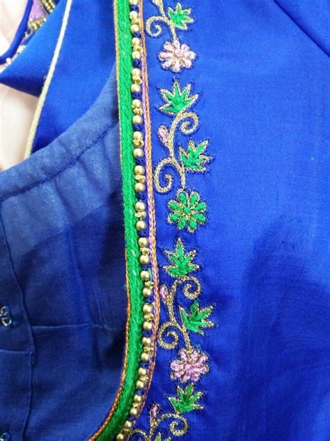 Pin By Aleesha Ahmed On Dazle Embroidery Neck Designs Blouse Designs