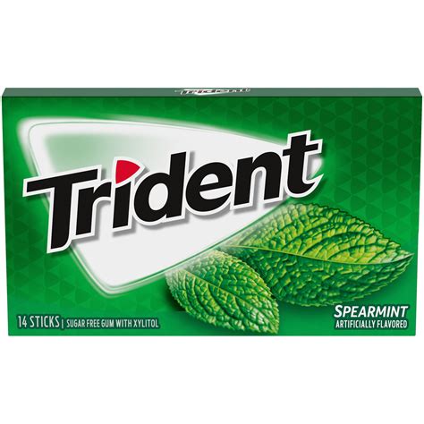 Trident Spearmint Sugar Free Gum 14 Pieces Brickseek
