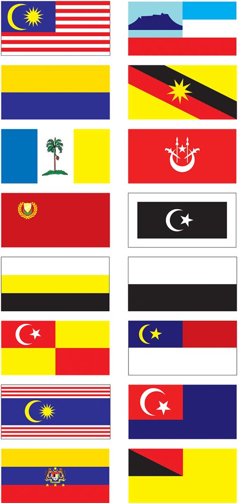 Set 1x2 ft polyester bendera 15 negeri msia 2187 home. Learning is Fun: Nama bendera-bendera di Malaysia
