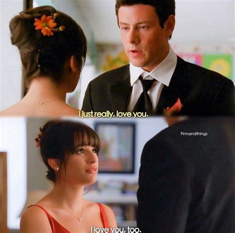 finn and rachel were perfect i wish she knew she means the world to me and knowing she is gone