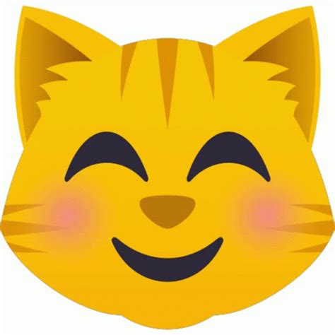 Blushing Cat Sticker Blushing Cat Joypixels Uppt Ck Och Dela Giffar
