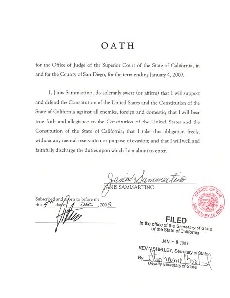 Oath To The Office