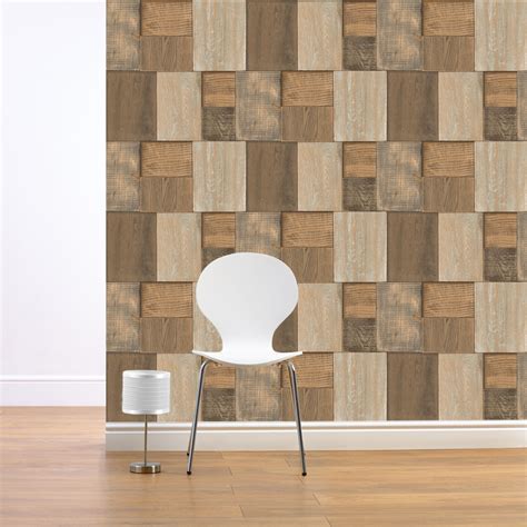 Designer Wallpaper Wood Blocks Koziel J270 Muriva
