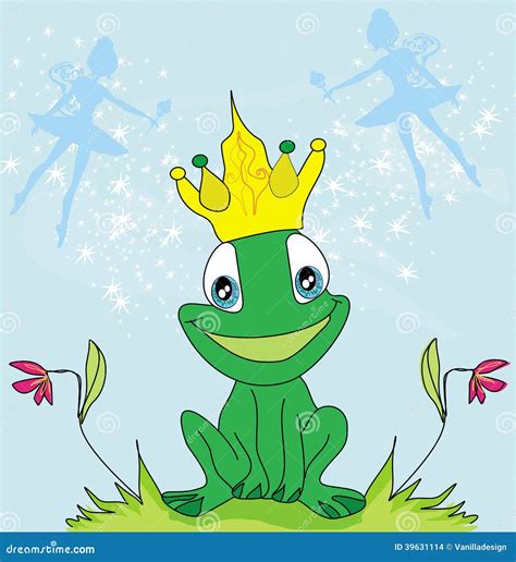 Little Fairies And Frog Stock Vector Image 39631114