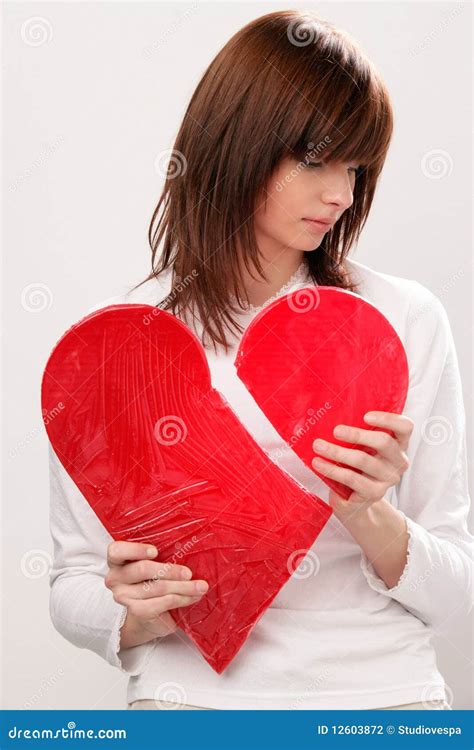 Woman With Broken Heart Stock Photo Image Of Background 12603872