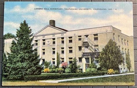 Vintage Postcard 1930 1945 Valparaiso University Lembke Hall Dorm