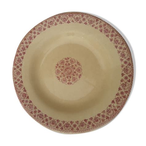 Assiette Creuse En Porcelaine Opaque De Gien Modèle Mangalore Diam 23