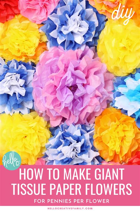 Tutorial How To Make Diy Giant Tissue Paper Flowers Tissue Paper