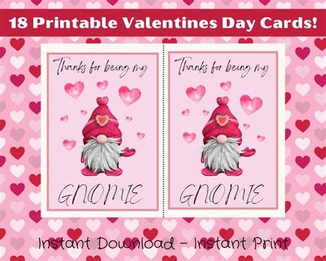 Printable Valentines Day Cards Printable Kids Valentines Etsy