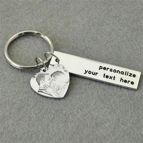 Personalized Photo Keychain With Personalized Text Unique Executive