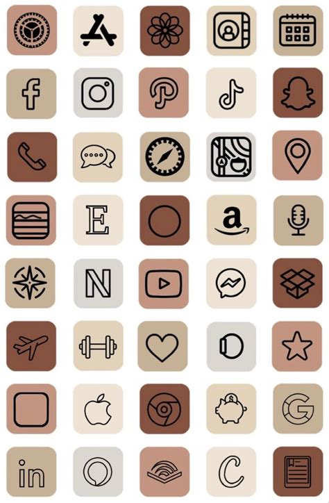 Pin Auf Ios 14 App Icons Brown
