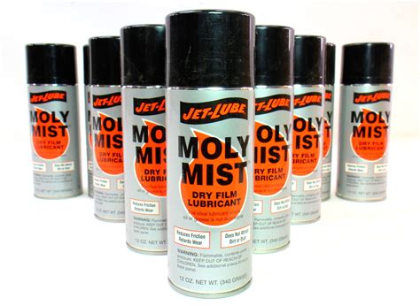 Case Of 12x 12oz Cans Jet Lube Moly Mist Dry Film Lubricant 16041