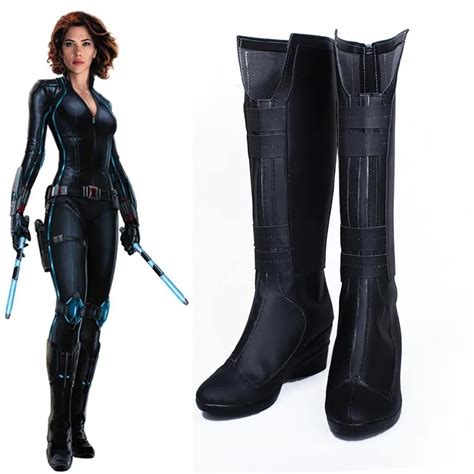 Avengers Batman Black Widow Cosplay Costume Shoes Combat Boots Unisex