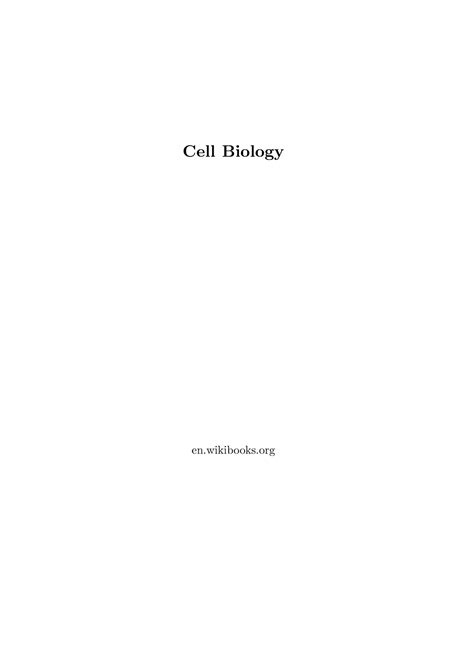 Cell Biology Cell Biology Enwikibooks December 29 2013 On The 28th